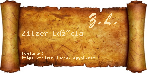 Zilzer Lúcia névjegykártya